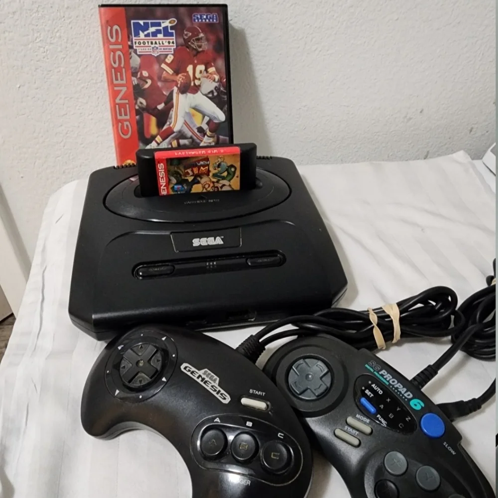 Genesis Black Console with Controllers